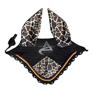 Conjunto de sombrero de seda con estampado de jirafa y almohadilla para silla de montar a juego - Product Image 4