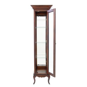 Traditional Antique Solid Mahogany Wood Single Door <b>Cabinet</b> with 3 Shelves Raised Panel Door for Hotel and Living Room <b>Storage</b> - Product Image 4