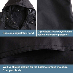 High-quality Waterproof Hard Shell Winter Windbreaker <b>Jacket</b> Customized Unisex Lightweight Waterproof Hooded Rain Suit - Product Image 4