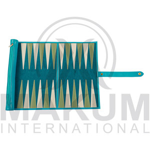 Jeu de Backgammon Carré Portable Écologique Personnalisable – Jeu de Voyage en Cuir Enroulable Idéal pour Cadeau/Fête Facile à Utiliser - Product Image 5