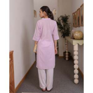 Ensemble Kurta Décontracté Florence Printemps/Été Respirant avec Haut Kurta Long Toutes Tailles Style et Design 100% Coton Léger - Product Image 3