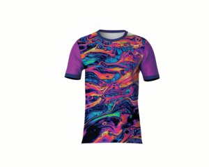 เสื้อยืดแฟชั่นแขนสั้นแบบสบายๆ ผลิตจากผ้าโพลีเอสเตอร์ 100% น้ำหนัก 180 กรัม  ถักทออย่างดี พิมพ์ลายแบบซับลิเมชั่นตามแบบที่ลูกค้าต้องการ เป็นมิตรต่อสิ่งแวดล้อม - Product Image 5