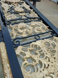 Puerta de Entrada Doble de Hierro Forjado, Rectangular, Moderna, Resistente a la Oxidación, Fácil de Montar, con Detalles Intrincados y Recubrimiento en Polvo - Product Image 4