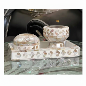 Juego de Porta Incienso de Resina y Incrustaciones de Madreperla con Acabado Premium para Ramadán, Eid, Decoración Árabe Festiva, Quemador Mubkhar Moderno, Quemador de Oud - Product Image 6