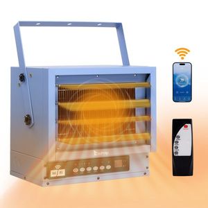 ZOKOP WiFi Smart Electric Garage Heater 5000W Ceiling Mount Space Heater 240 Volt Hard Wired Fan Forced Shop Heater WiFi - Product Image 1