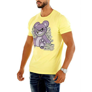 Camiseta de Hombre de Alta Calidad, 100% Algodón, Corte Regular, Estilo Urbano, Felpa Francesa con Pedrería, Logotipo Personalizado en la Parte Delantera, Manga Corta - Product Image 5