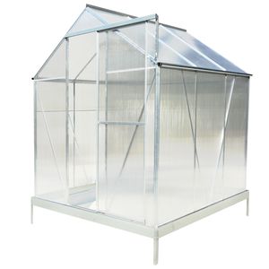Kit Serra da Giardino Robusta in Alluminio per Esterni 6.3*6.2*7 con Grondaia e Porta di Ventilazione in Policarbonato B - Serre e Ambienti da Giardino - Product Image 4