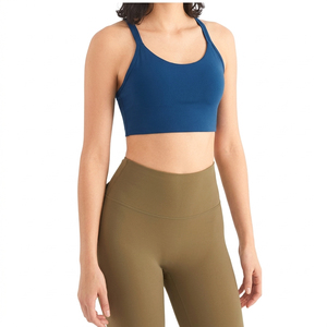 Women Yoga Sports <b>Bra</b> Soft <b>Stretch</b> Padded High Support Spandex/Nylon Low for Fitness Workout Gym Activewear Custom Logo - Product Image 1