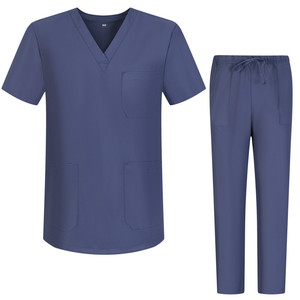 Pantalon droit unisexe respirant en polycoton de couleur unie avec plusieurs poches, uniforme médical d'hôpital SANGLASPORTS Needle - Product Image 5