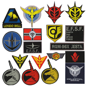 Set de Parches Termoadhesivos Bordados de la Serie Gundam, Tejido de Tela, Colección de Logotipos de Seres Celestiales Londo Bell EFSF - Product Image 6