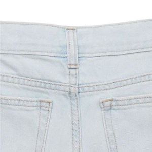Pantalones Cortos Bermuda de Lona Vaquera Azul Claro para Hombre, Cintura Media, Cierre de Botones, Estilo Casual, Color Sólido, Tejido Transpirable - Product Image 5