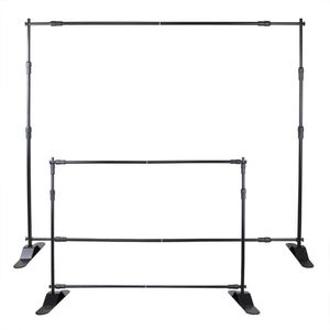 Adjustable Telescopic 8X8-10X8 Backdrop Banner Stand 10pcs Photo Booth Step and <b>Repeat</b> Customizable Height and Width - Product Image 1