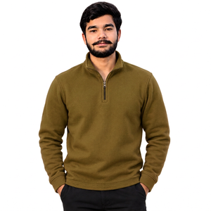 Sweat-shirt demi-zip personnalisé en polaire polyester pour la vente en gros – Idéal pour les détaillants - Product Image 5