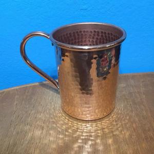 Mug en cuivre poli pour l'eau, usage domestique, sans BPA, qualité supérieure, pour bière, jus, whisky, design martelé - Product Image 3