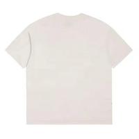 T-shirt en coton doux délavé à l'acide pour hommes, coupe oversize, avec broderie appliquée – Vente en gros