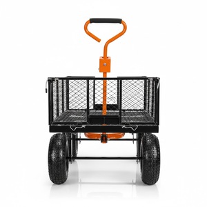 Heavy Duty Wagon Steel <b>Mesh</b> <b>Garden</b> Cart OEM/ODM 1200Lbs Steel <b>Mesh</b> Bed 10-inch Pneumatic Tires for Hauling Soil ODGGAD011 - Product Image 4