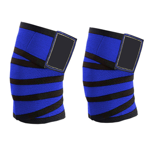 Bandes de protection pour genoux en caoutchouc naturel/PVC élastique de haute qualité, fermeture à boucle auto-agrippante pour la musculation et l'haltérophilie - Product Image 5