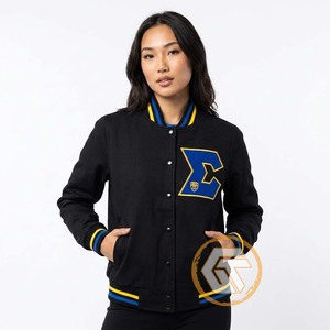 Veste universitaire d'hiver personnalisée Sigma Gamma Rho 100% laine brodée, sororité, vêtements grecs respirants de haute qualité pour femmes - Product Image 2