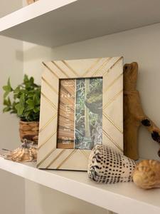 Luxury Handmade Bone Inlay Photo <b>Frame</b> Geometric <b>Gold</b> Line Bone Mosaic Picture <b>Frame</b> Decorative Tabletop Display <b>Frame</b> Custom - Product Image 4