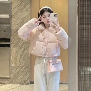 Veste bomber pour homme en tricot épais pour l'hiver, boutonnée sur le devant, imperméable, coupe-vent, chaude, rembourrée en coton, veste d'extérieur - Product Image 5