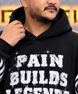 Custom <b>Black</b> <b>Zip</b> <b>Up</b> <b>Hoodie</b> Men Graphic Print Streetwear Oversized Fleece Sweatshirt Sleeve Art Custom Label Winter Casual <b>Hoodie</b> - Product Image 4