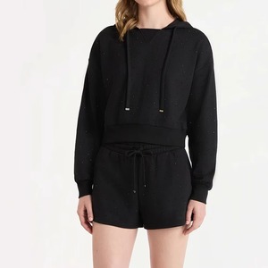 Women's Hoodie Shorts 2 Piece Short <b>Set</b> <b>Matching</b> <b>Sets</b> Women <b>Jogger</b> <b>Set</b> in Cheapest Price Breathable With Cheap Price OEM - Product Image 2