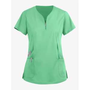 Conjunto de Uniforme Médico Profesional para Mujer, Ropa de Trabajo Elástica para el Cuidado de la Salud con Bolsillos - Product Image 4