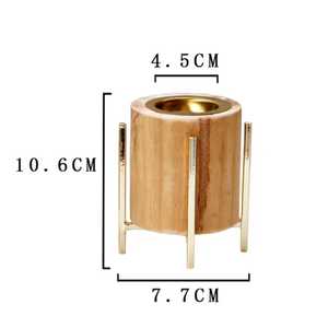 Brûleur d'encens en bois naturel avec support en laiton et cendrier, design tendance, pour Bakhoor et charbon, idéal pour la décoration intérieure et comme cadeau - Product Image 5