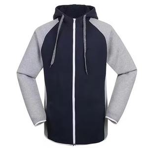 Ensemble de survêtement d'hiver pour hommes, coupe régulière, en coton/polyester épais, respirant et à séchage rapide, avec fermeture éclair, pour le fitness et le sport - Product Image 2