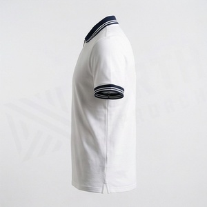 High Quality Men's <b>Half</b> Zip Polo <b>Shirts</b> Comfortable Cotton Fabric Stylish Striped Design Breathable Quick Dry <b>Shirts</b> - Product Image 3