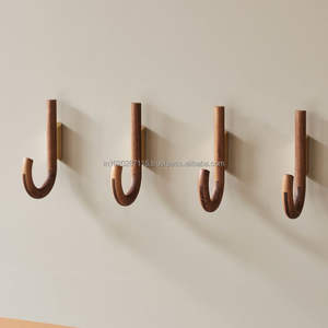 Crochets muraux design en métal noir mat pour une décoration murale intérieure minimaliste moderne et une solution de suspension fonctionnelle - Product Image 6