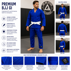 Kimono Unisex de BJJ (Jiu Jitsu Brasileño) Ligero y Elástico de Tejido Perla, Uniforme Duradero para Entrenamiento de Artes Marciales, Lavado - Product Image 6