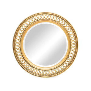 Miroir mural rectangulaire en bois avec finition dorée antique, style français orné et sculpté, décoration d'intérieur à prix abordable - Product Image 6