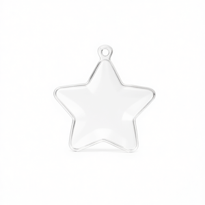 Ornamento a Stella Trasparente Ilan 8cm Decorazione Natalizia 1pz - Product Image 2