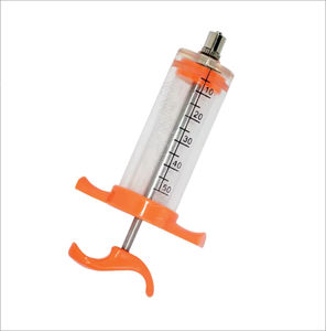 Jeringa Veterinaria de Plástico Reutilizable de 20 ml con Deslizador, Herramienta Manual para Inyección en Aves - Product Image 3