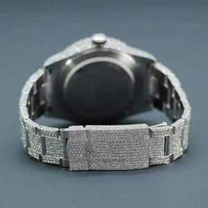 Infinity Prestige Moissanite Diamond Watch for Men Luxury Modern Quartz Style Obsidian Crown Moissanite Diamond Wrist Watch - Product Image 3