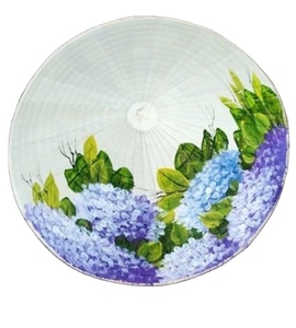 Chapeau conique vietnamien écologique dessiné à la main avec motif floral, décoration murale en paille de bambou faite à la main, fournisseur en gros du Vietnam - Product Image 3
