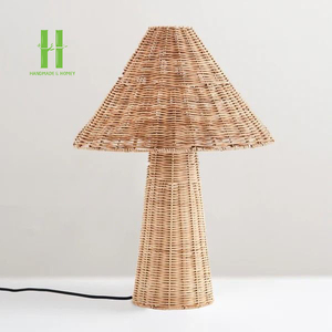 Best Selling Rattan <b>Lamp</b> <b>Base</b> <b>Table</b> <b>Lamp</b> Handwoven OEM Pendant Light for Home Decoration Variety of Colors Made in Vietnam HNH - Product Image 1