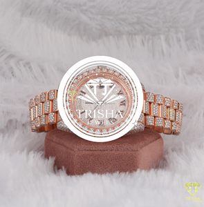 Reloj de Pulsera de Lujo para Mujer, Oro Rosa, Acero Inoxidable, Esfera con Diamantes, Cuarzo, Reloj de Moda - Product Image 1