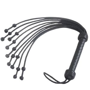 Handmade Genuine <b>Leather</b> Hunter <b>Flogger</b> BDSM Bullwhip Comfortable Grip Soft <b>Leather</b> <b>Flogger</b> - Product Image 1