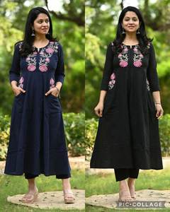 Evento saliente especial Algodón puro 60 60 tela hermoso diseño elegante Kurti conjunto para mujeres o niñas usan tela de moda/venta - Product Image 4