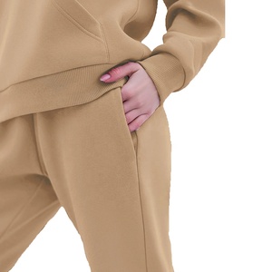 Vente en gros des meilleurs fournisseurs de survêtements pour femmes Ensembles de sweats à capuche et de joggings pull-over personnalisés pas cher Survêtement de jogging pour femmes - Product Image 4