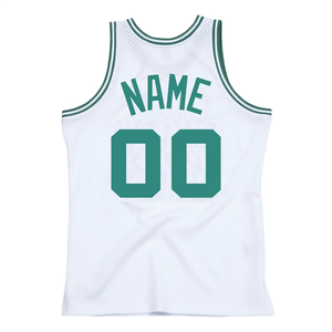 Maillot de basket-ball blanc personnalisé, nom et numéro de l'équipe jaunes, impression par sublimation, maillot de basket-ball respirant à col en V pour adultes - Product Image 2
