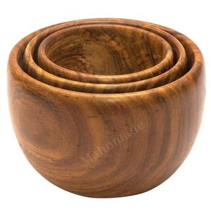 Tazón de madera de Sheesham |   Tazón de Madera |   Tazón para Desayuno, Meriendas, Sopa y Ensalada - Product Image 4