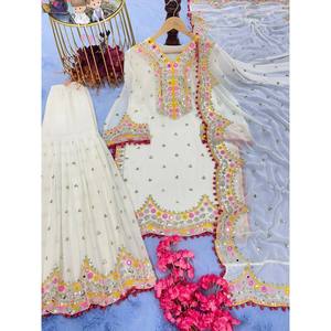 Top y Plazzo de fiesta para mujer de diseñador con Conjunto elegante de Dupatta elegante - Product Image 5