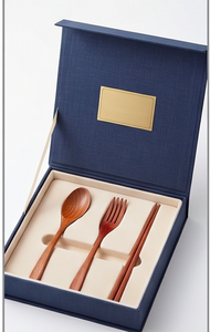Ensemble de couverts en bois poli à la main, cuillère, fourchette, baguettes, minimalistes, réutilisables, pour le camping et l'hôtellerie - Product Image 6
