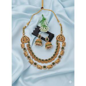 Collar de Oro de Primera Calidad, Joyería Tradicional del Templo del Sur de la India, Elegante Collar de Diseño para Bodas y Fiestas Étnicas - Product Image 5