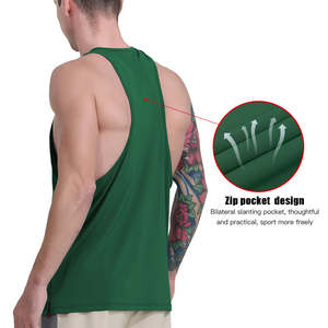 Débardeur pour homme en coton fin d'été, col mandarin, décontracté, respirant, couleur unie, sport et fitness - Product Image 3