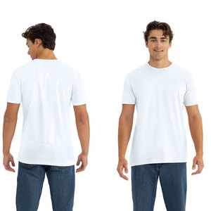Men's White O-Neck Private Label Premium Cotton T <b>Shirt</b> Inspired by Next Level Apparel Retail Fit Blank Tees for Clothing Brands - Product Image 1