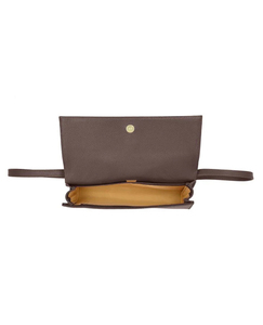 Pochette élégante pour femme 2025 en cuir véritable de haute qualité, étanche, couleur personnalisée, logo, vente en gros OEM, pochette marron - Product Image 4
